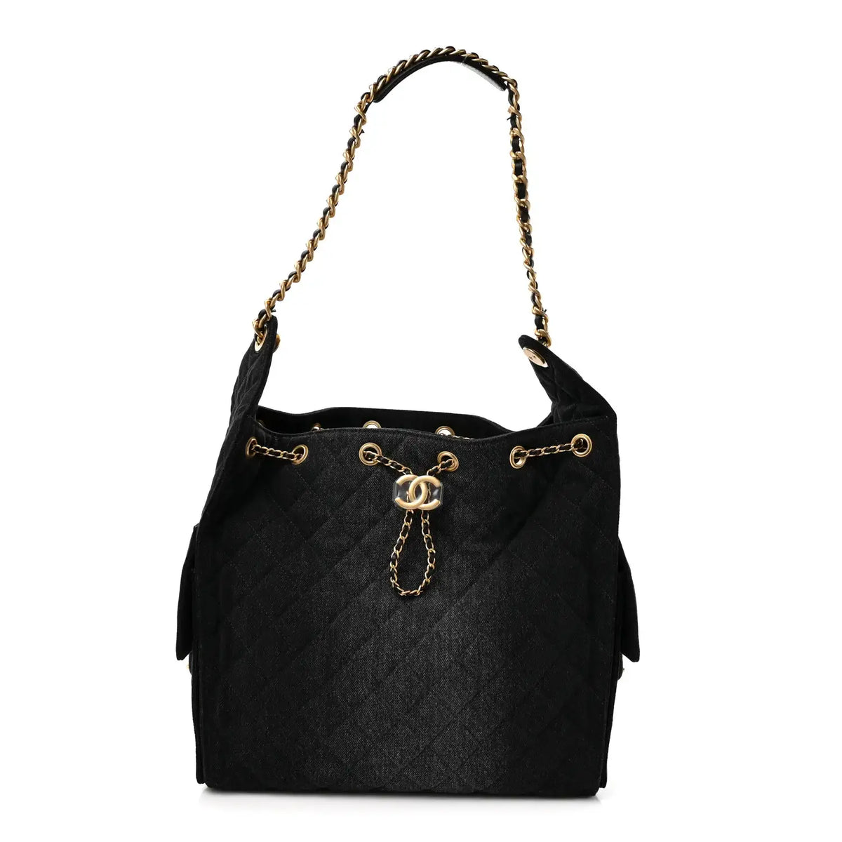 25 Washed Denim Shoulder Bag
