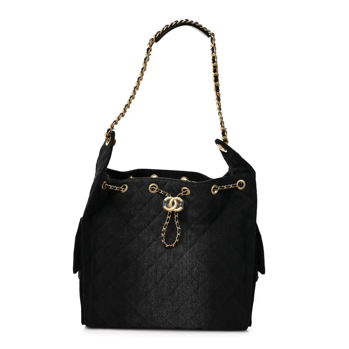 25 Washed Denim Shoulder Bag