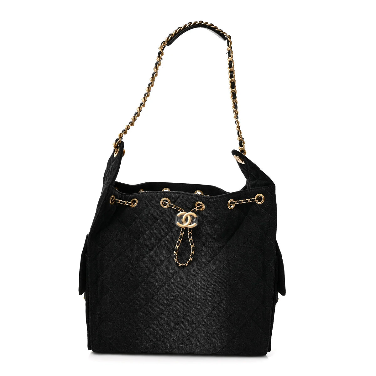 25 Washed Denim Shoulder Bag