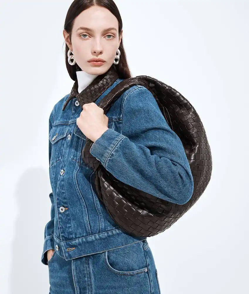 Jodie Intrecciato Lambskin Leather