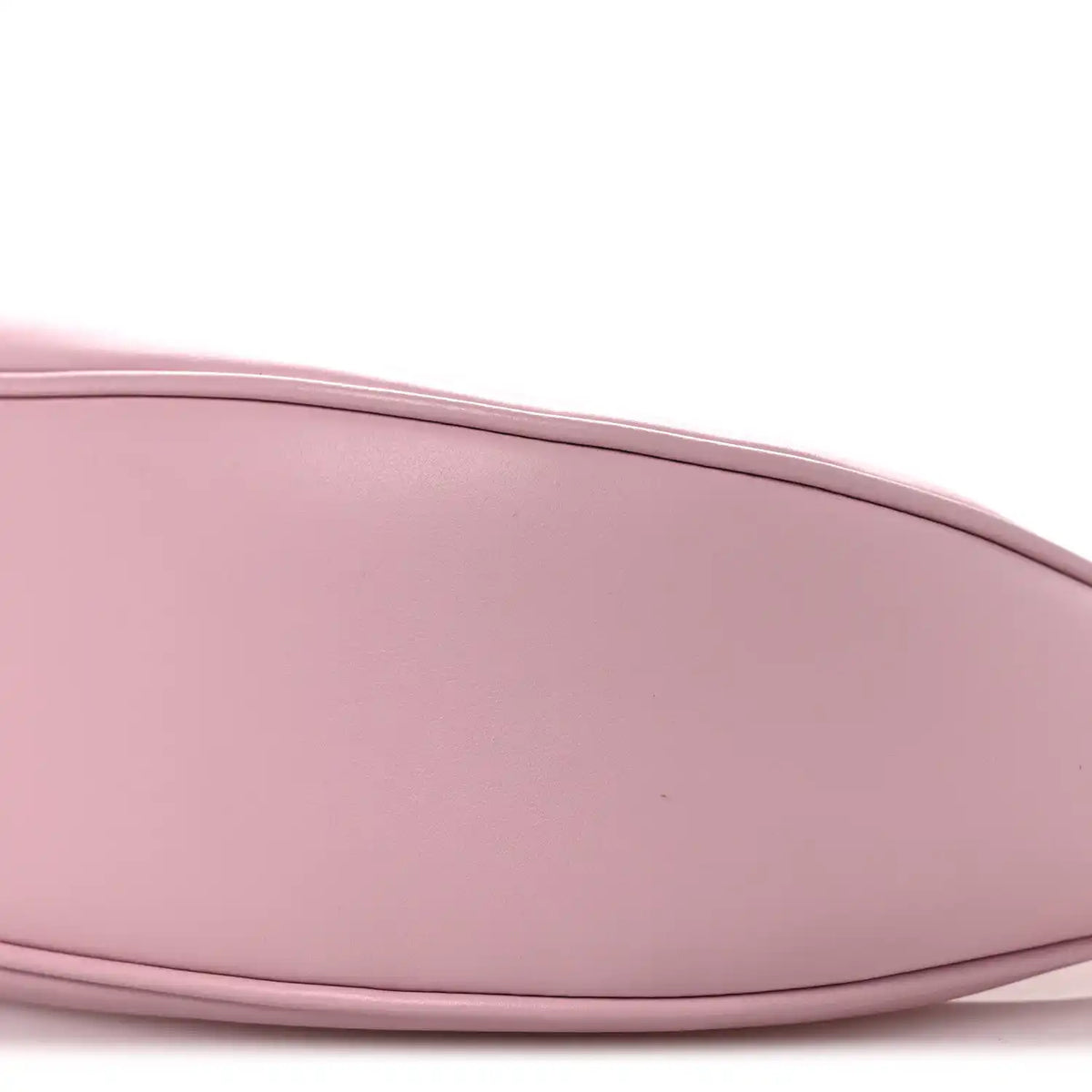 Celine smooth calfskin medium shoulder bag in pastel pink, curved side profile