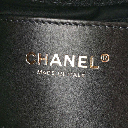 CHANEL logo and MADE IN ITALY on black leather lining
