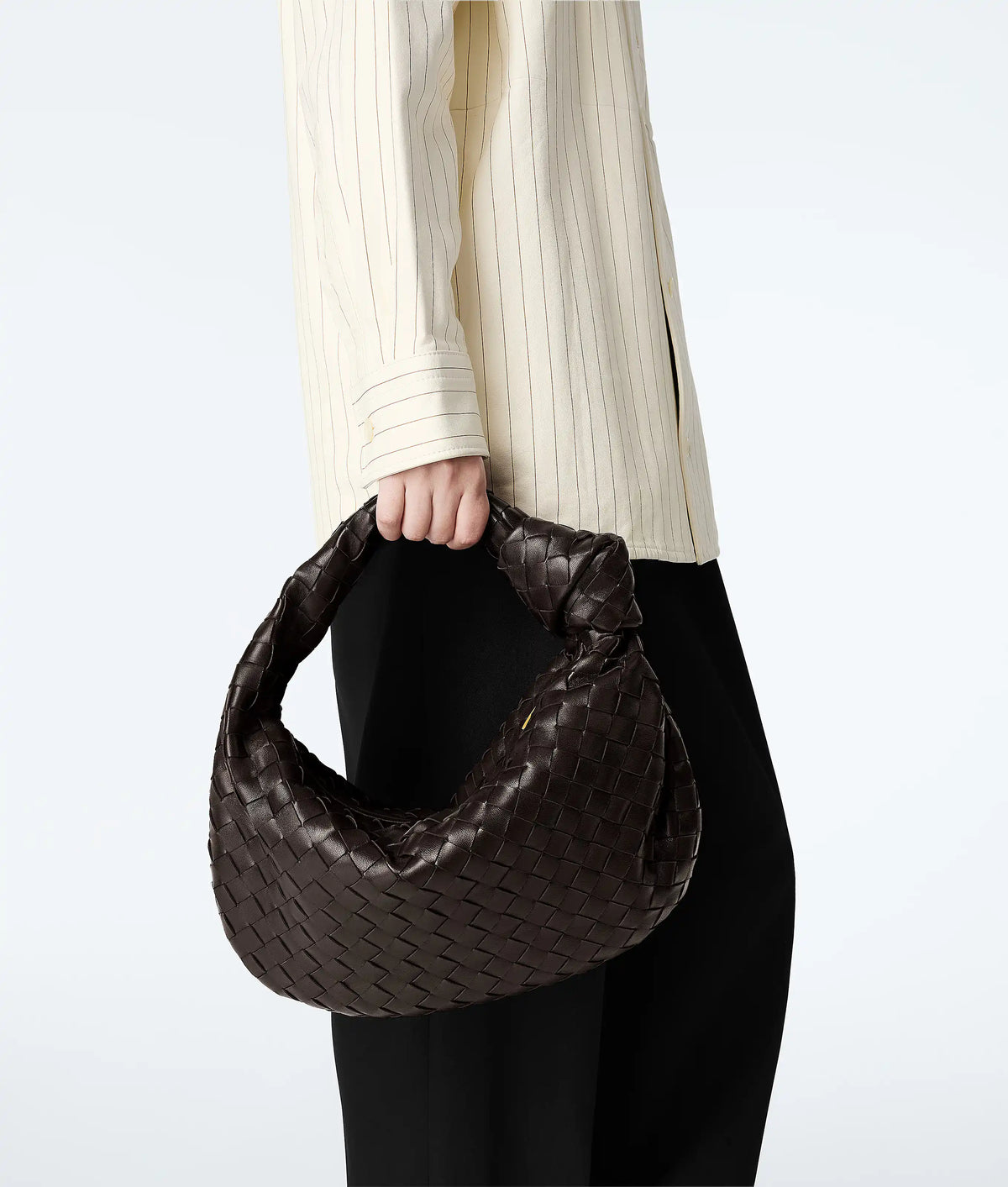 Small Jodie Intrecciato Lambskin Leather