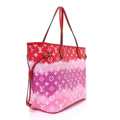Louis Vuitton Escale Neverfull MM tote bag, red and pink monogram print