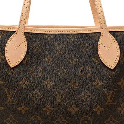 Louis Vuitton monogram canvas tote bag, open top and leather handles