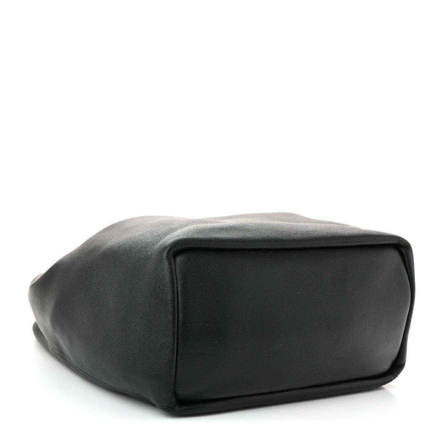 Loewe small squeeze bag in dark nappa leather with structured top and rectangular base