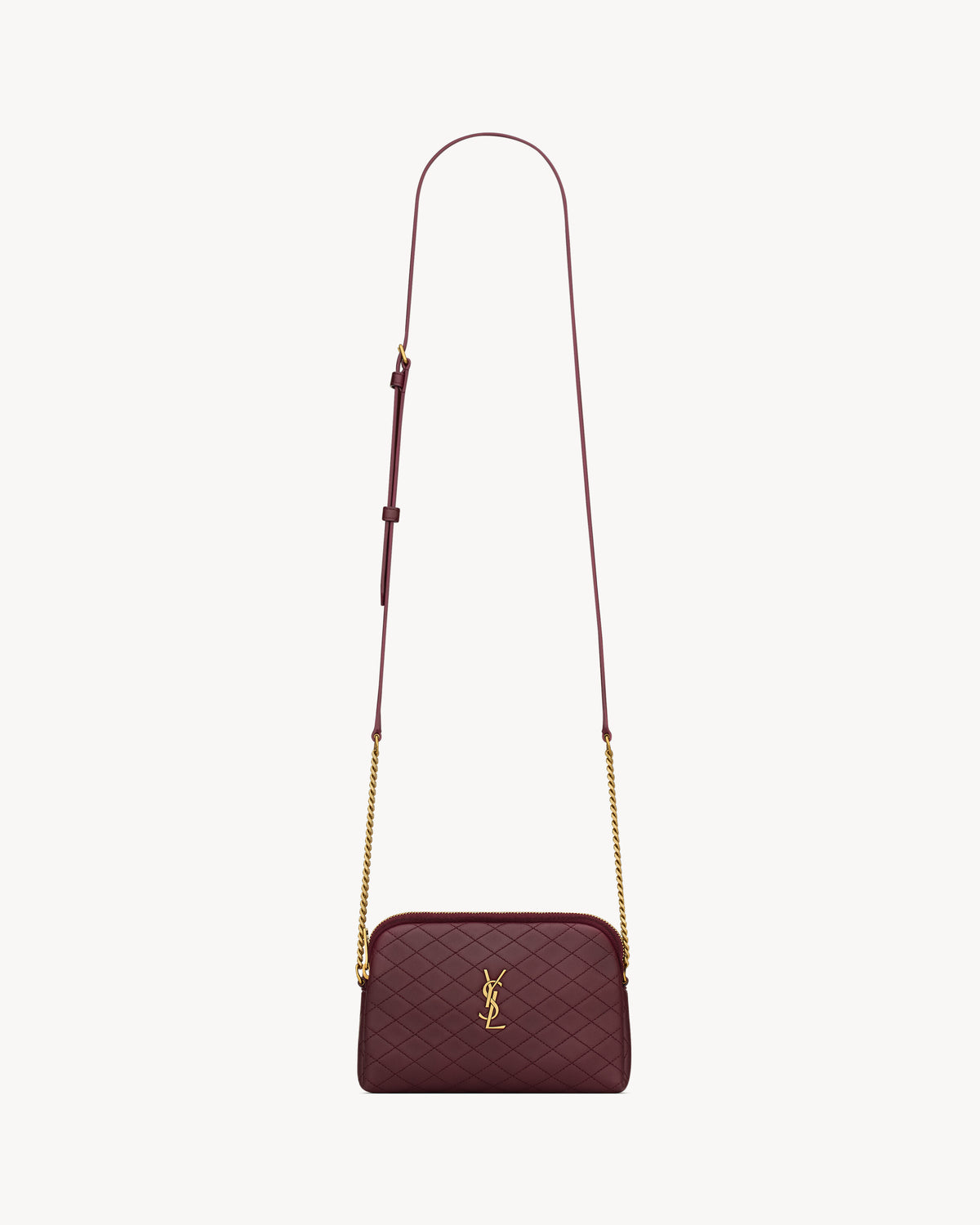 Gaby Quilted Lambskin Zipped Pouch