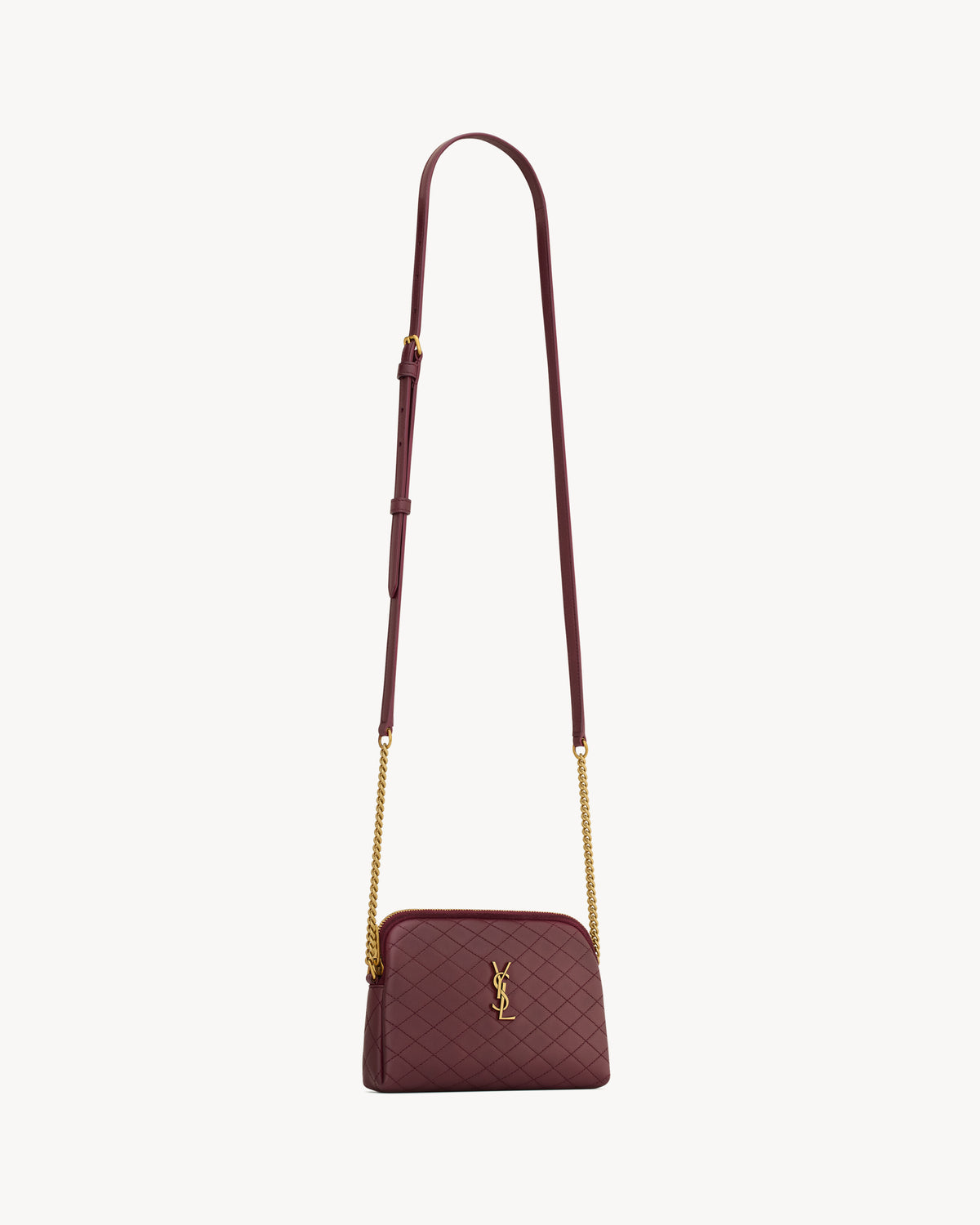 Gaby Quilted Lambskin Zipped Pouch