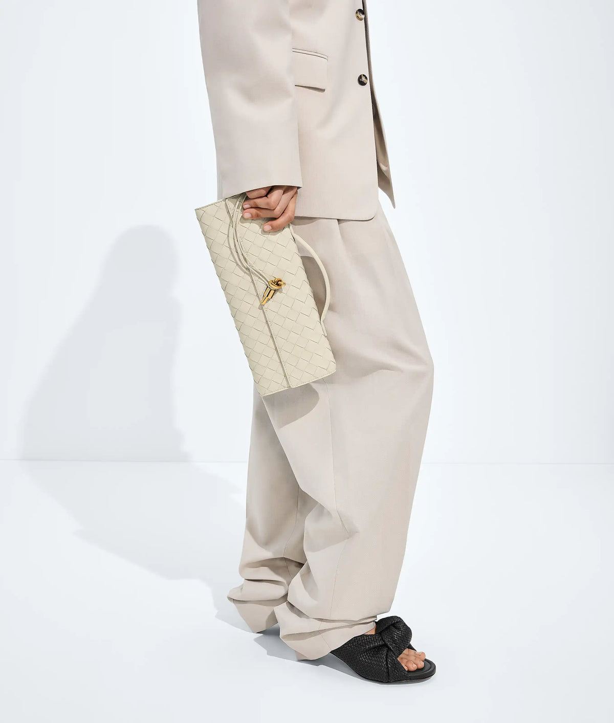 Andiamo Clutch Intrecciato Lambskin Leather