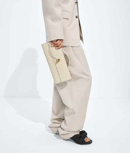 Andiamo Clutch Intrecciato Lambskin Leather