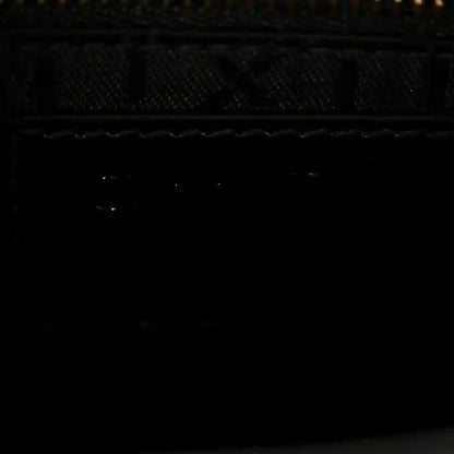 Black interior lining view of a mini handbag