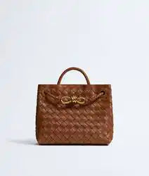 Small Andiamo Intrecciato Lambskin Leather
