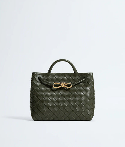 Small Andiamo Intrecciato Lambskin Leather
