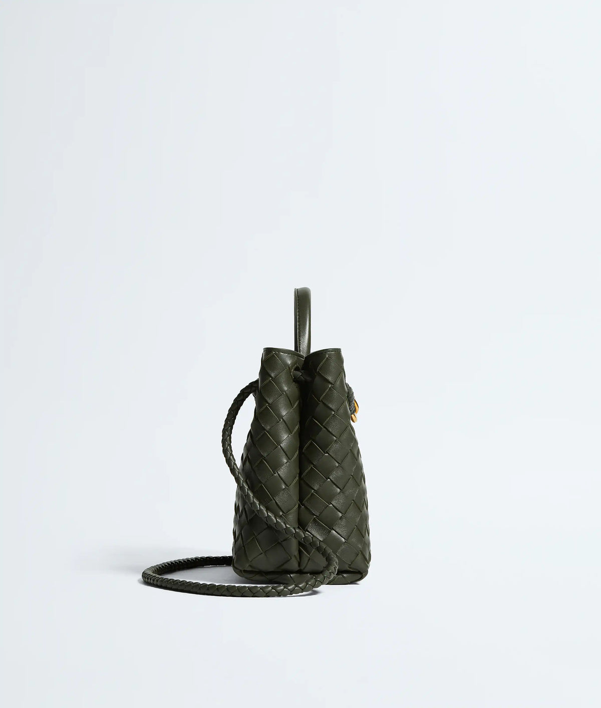 Small Andiamo Intrecciato Lambskin Leather