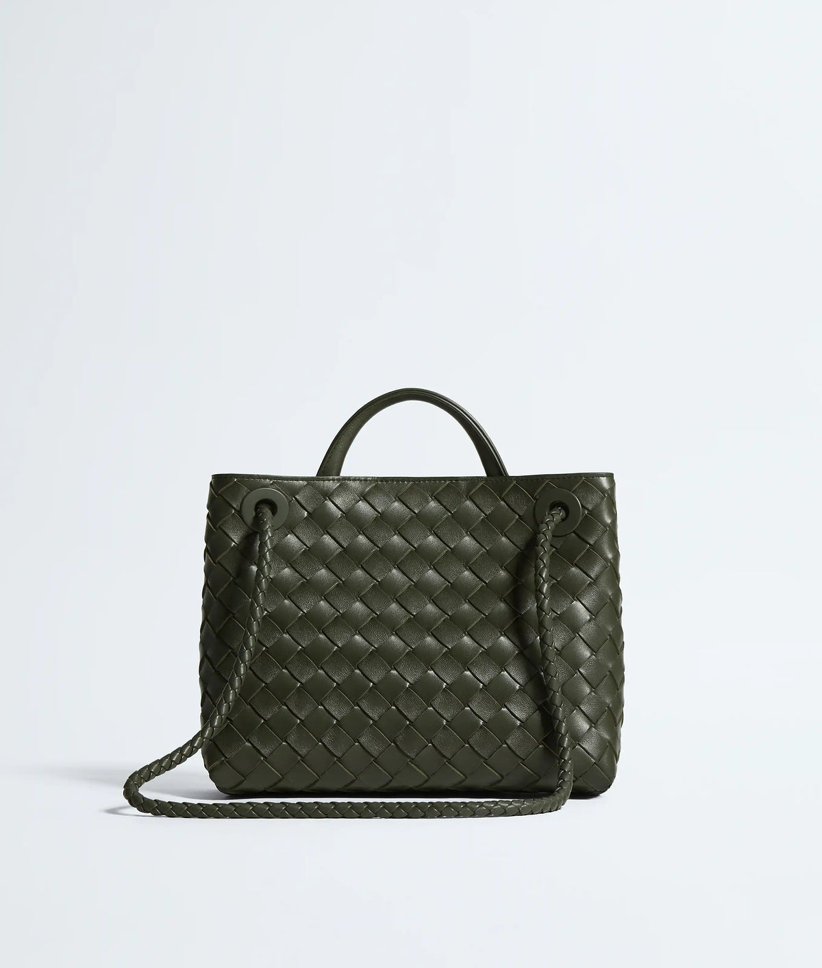 Small Andiamo Intrecciato Lambskin Leather
