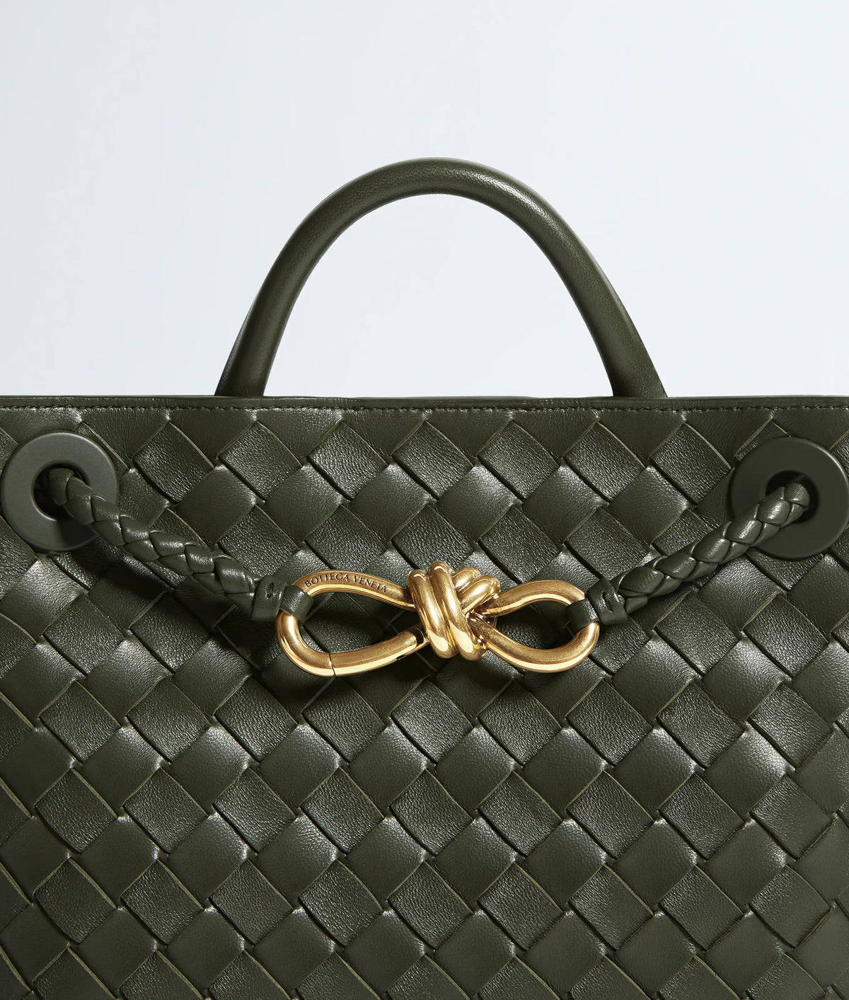 Small Andiamo Intrecciato Lambskin Leather