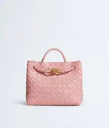 Small Andiamo Intrecciato Lambskin Leather