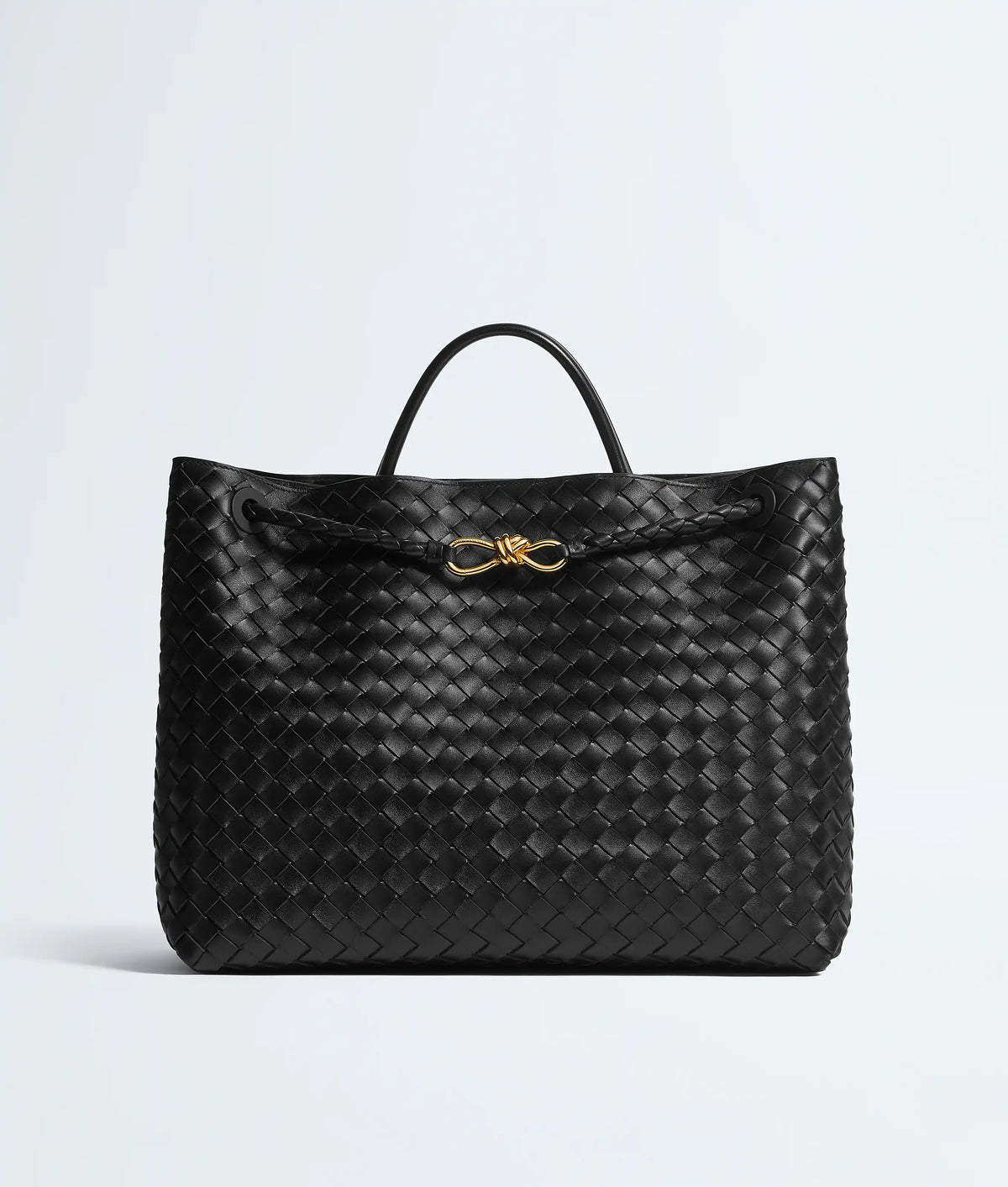Large Andiamo Intrecciato Lambskin Leather