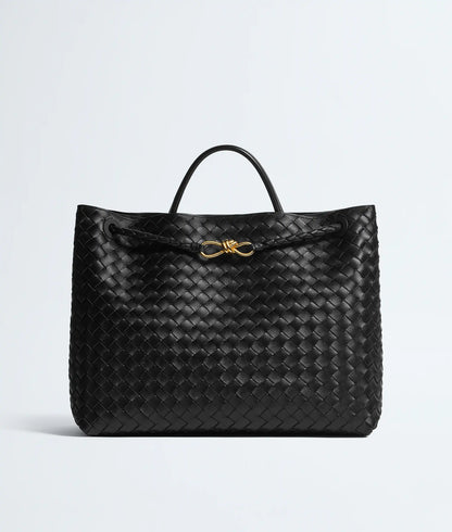 Large Andiamo Intrecciato Lambskin Leather