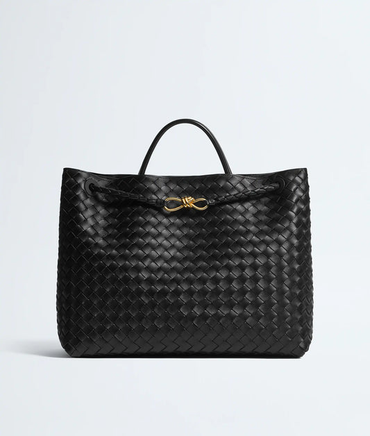 Large Andiamo Intrecciato Lambskin Leather