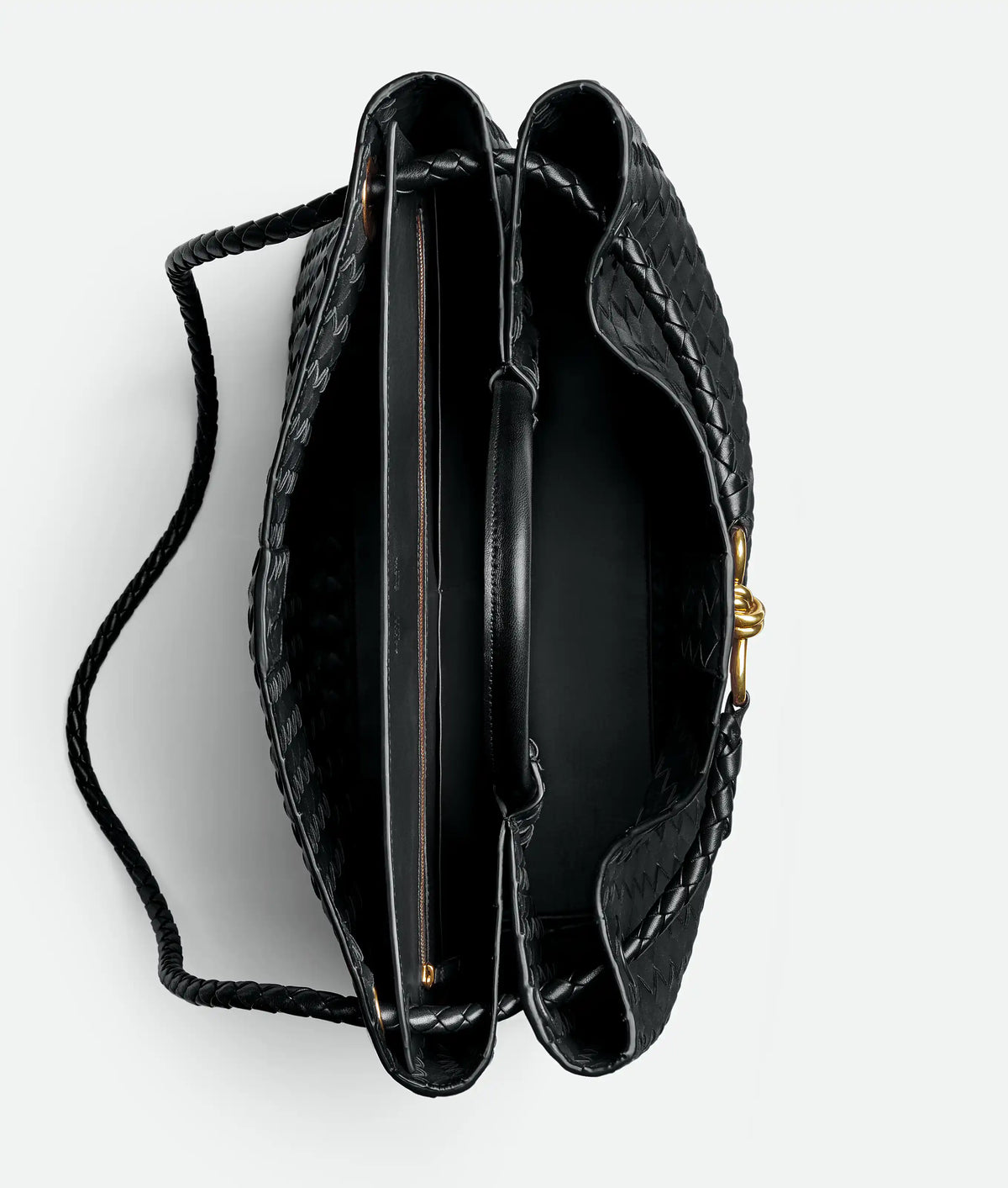 Large Andiamo Intrecciato Lambskin Leather