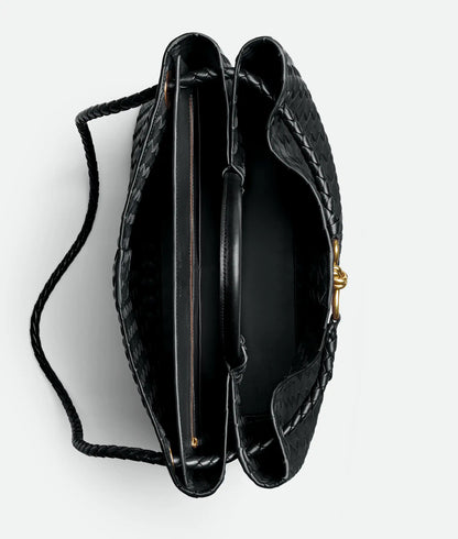 Large Andiamo Intrecciato Lambskin Leather