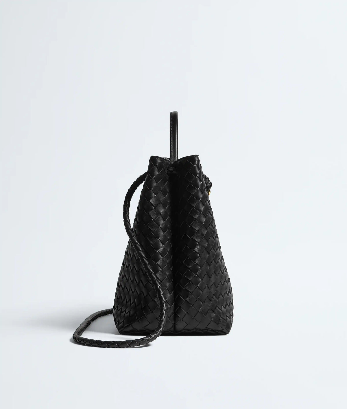 Large Andiamo Intrecciato Lambskin Leather