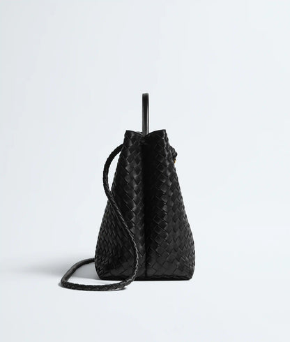 Large Andiamo Intrecciato Lambskin Leather