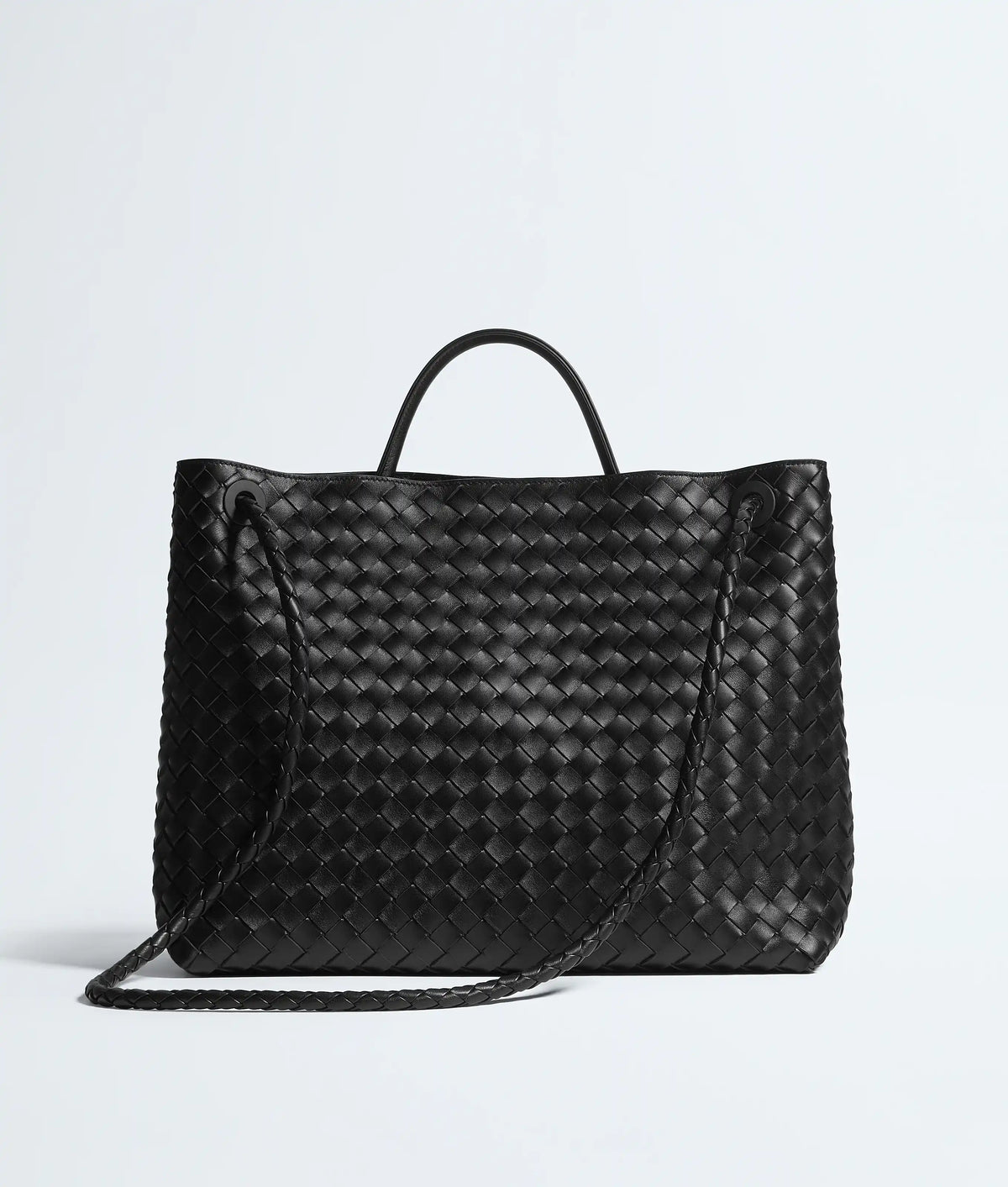Large Andiamo Intrecciato Lambskin Leather
