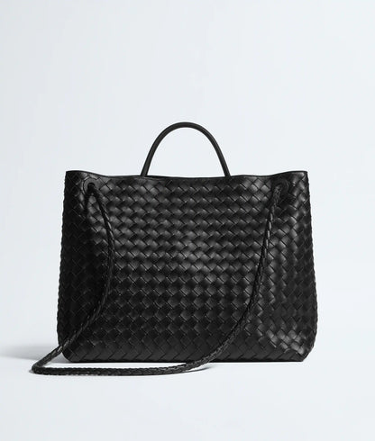 Large Andiamo Intrecciato Lambskin Leather