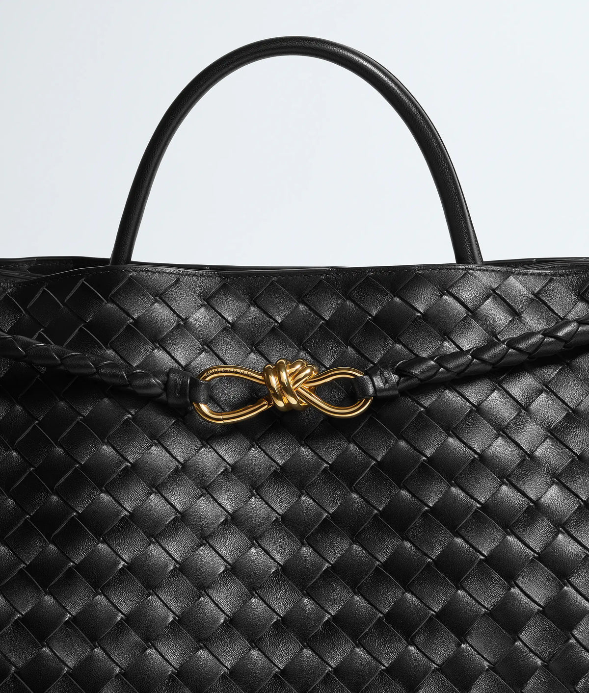 Large Andiamo Intrecciato Lambskin Leather