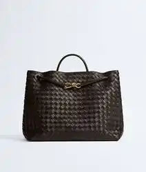 Large Andiamo Intrecciato Lambskin Leather