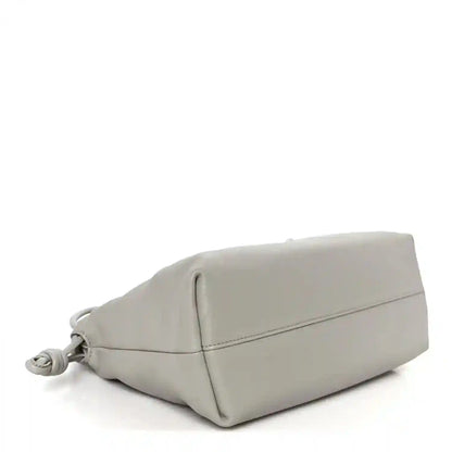 Loewe medium clutch bag in light grey with smooth back panel and side seam