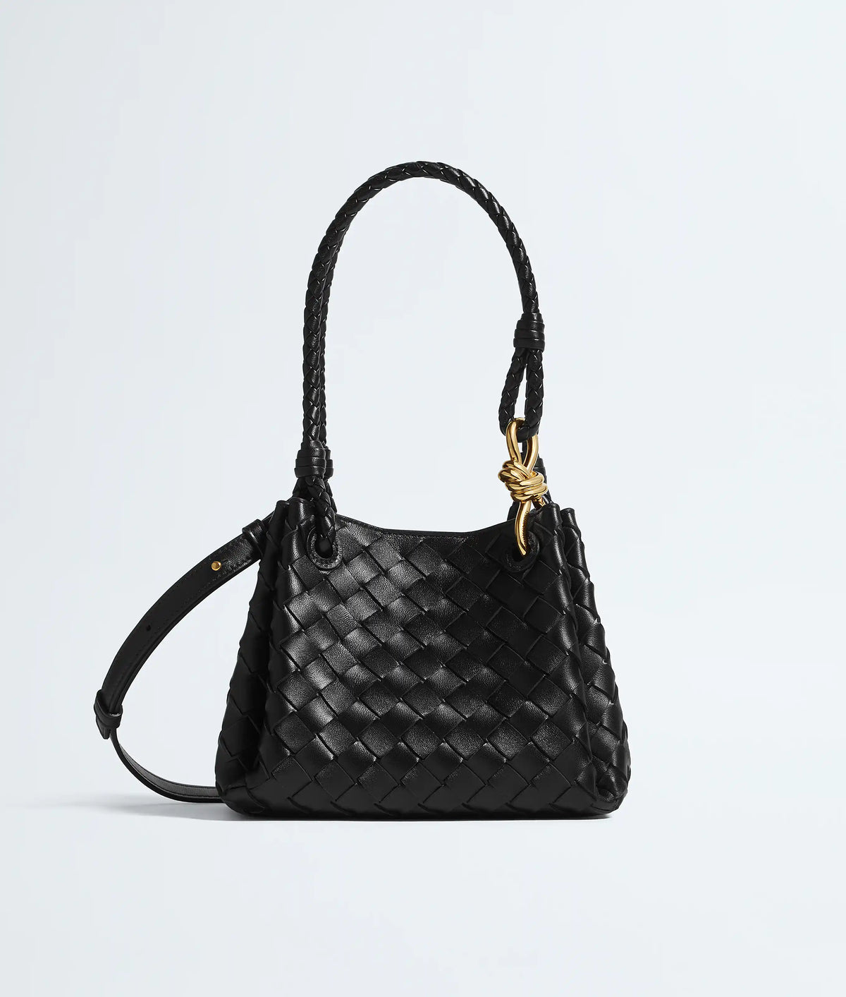 Small Parachute Intrecciato Lambskin Leather