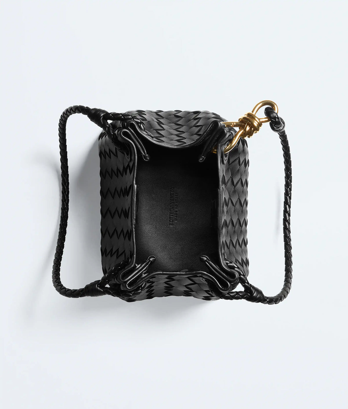 Small Parachute Intrecciato Lambskin Leather