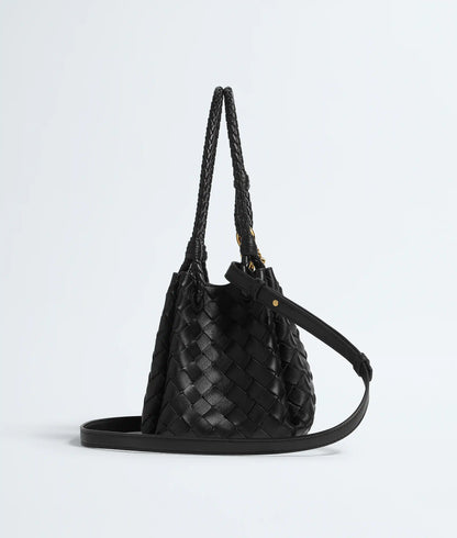Small Parachute Intrecciato Lambskin Leather