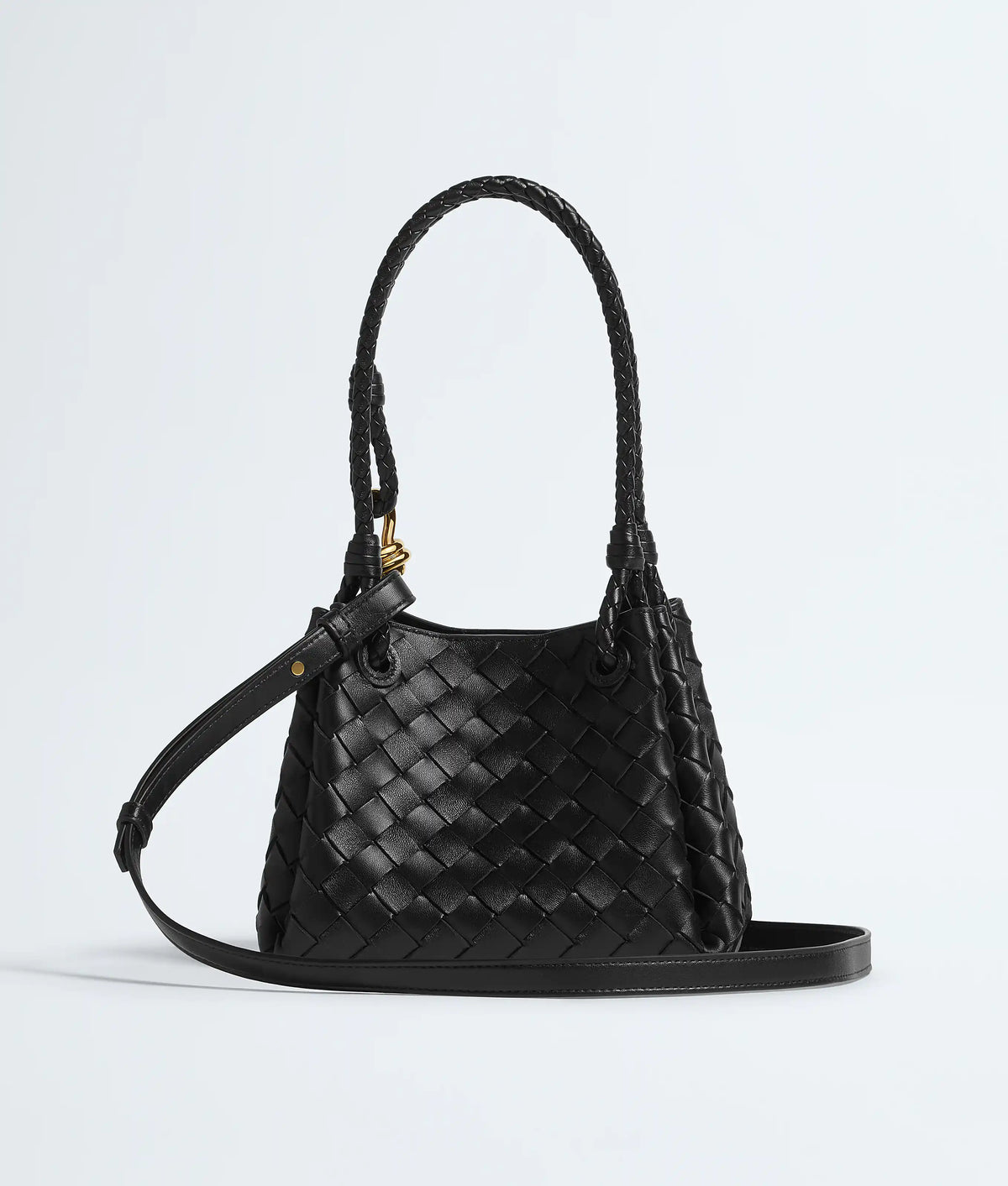 Small Parachute Intrecciato Lambskin Leather