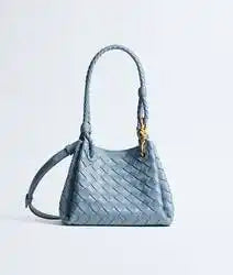 Small Parachute Intrecciato Lambskin Leather