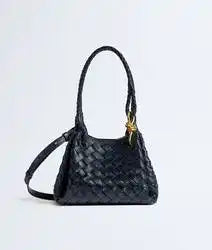 Small Parachute Intrecciato Lambskin Leather