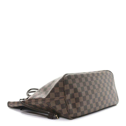 Louis Vuitton Damier Ebene tote bag corner with zip closure and side strap