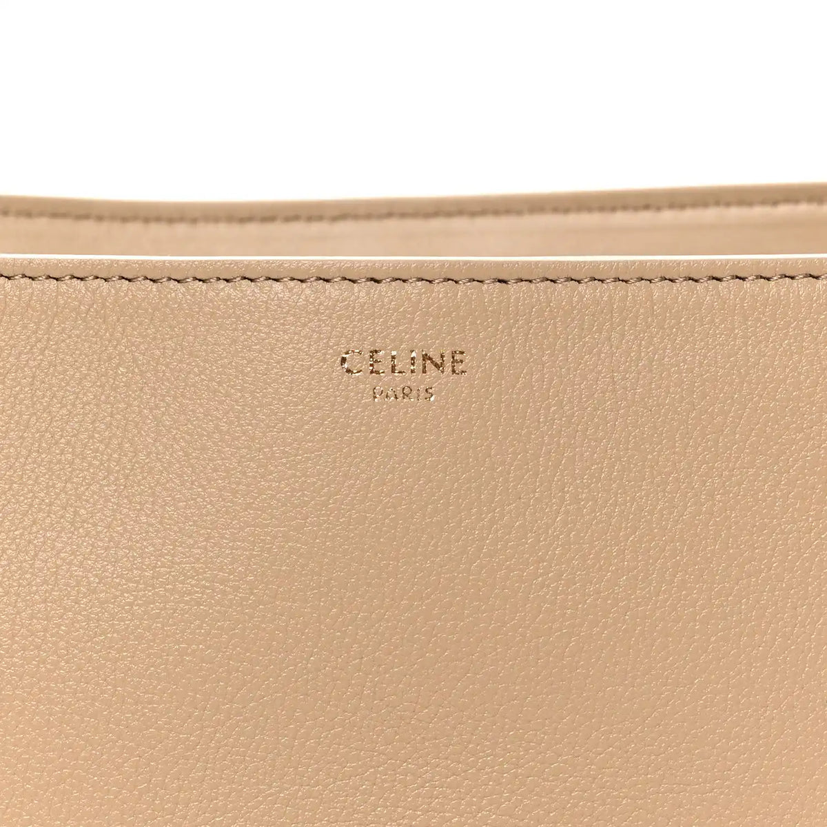 Beige grained calfskin interior with CELINE PARIS stamp
