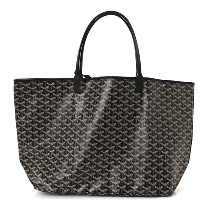 Goyardine Saint Louis GM tote bag with Goyardine pattern and black leather handles