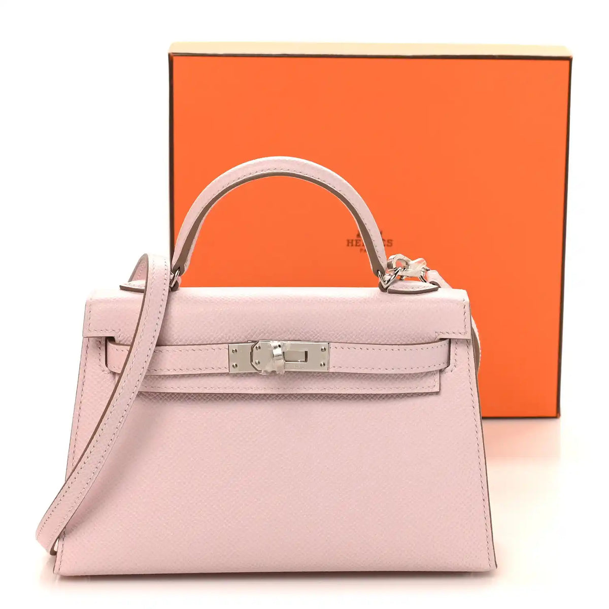 Epsom Calfskin Mini Kelly Sellier 20 Bag Mauve Pale
