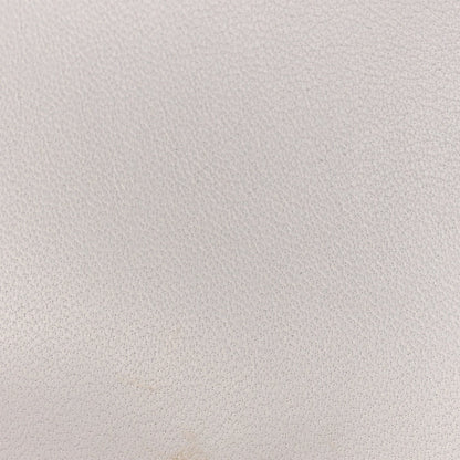 Pale gray textured leather panel with fine grain finish