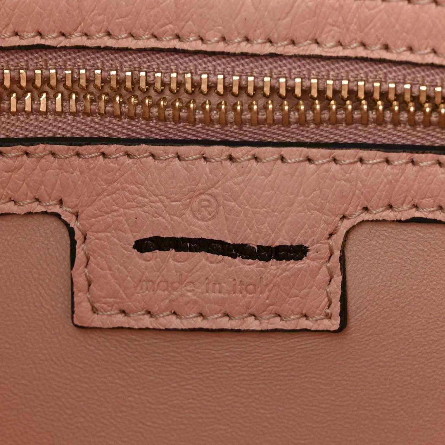 Gucci small Jackie 1961 hobo zipper detail on pink leather with gold teeth