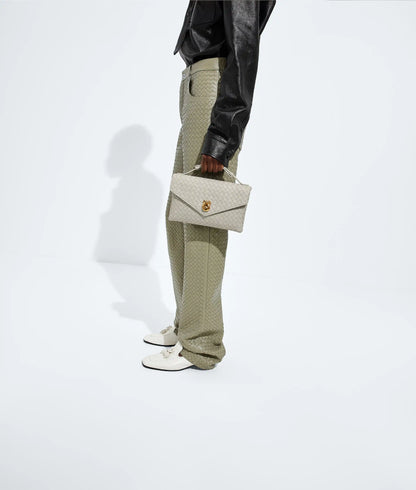 Knot Lock Intrecciato Piccolo Lambskin Leather
