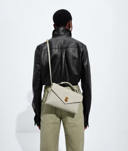 Knot Lock Intrecciato Piccolo Lambskin Leather
