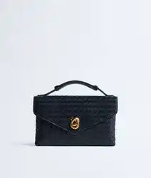 Knot Lock Intrecciato Piccolo Lambskin Leather