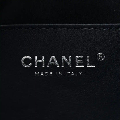 Mini quilted handbag lining with CHANEL logo, dark blue