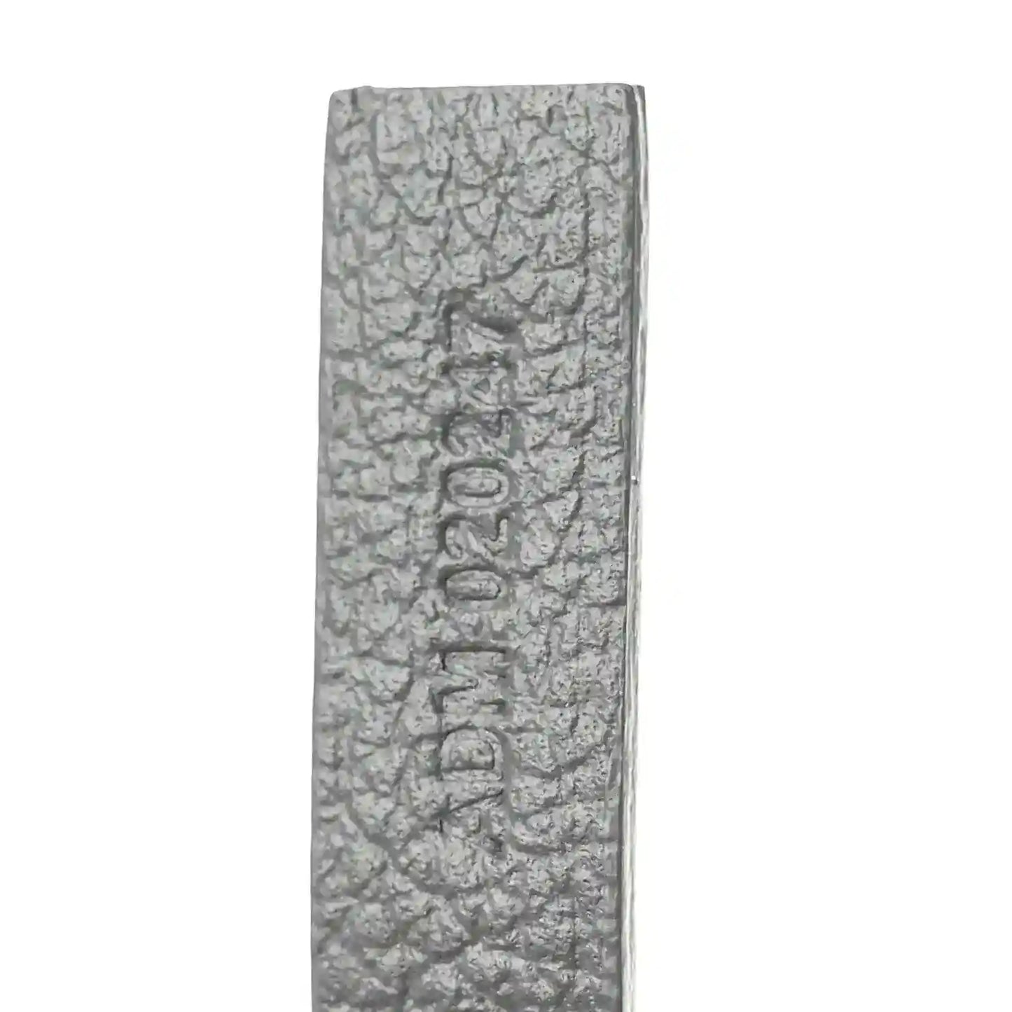 Grey canvas logo stamp panel on hobo bag